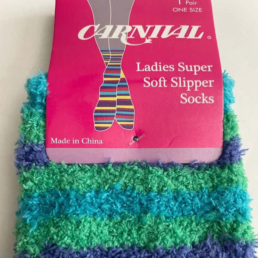 LADIES COZY COMFY SUPER SOFT SLIPPER SOCKS CARNIVAL ONE SIZE NEW